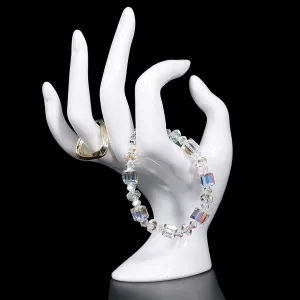 DI QIU REN OK Hand Form Jewelry Display Holder 7 Inch Female Mannequin Hand Jewelry Display Holder Stand Support for Bracelets Necklaces Rings Watches, for Home Organization and Trade Shows