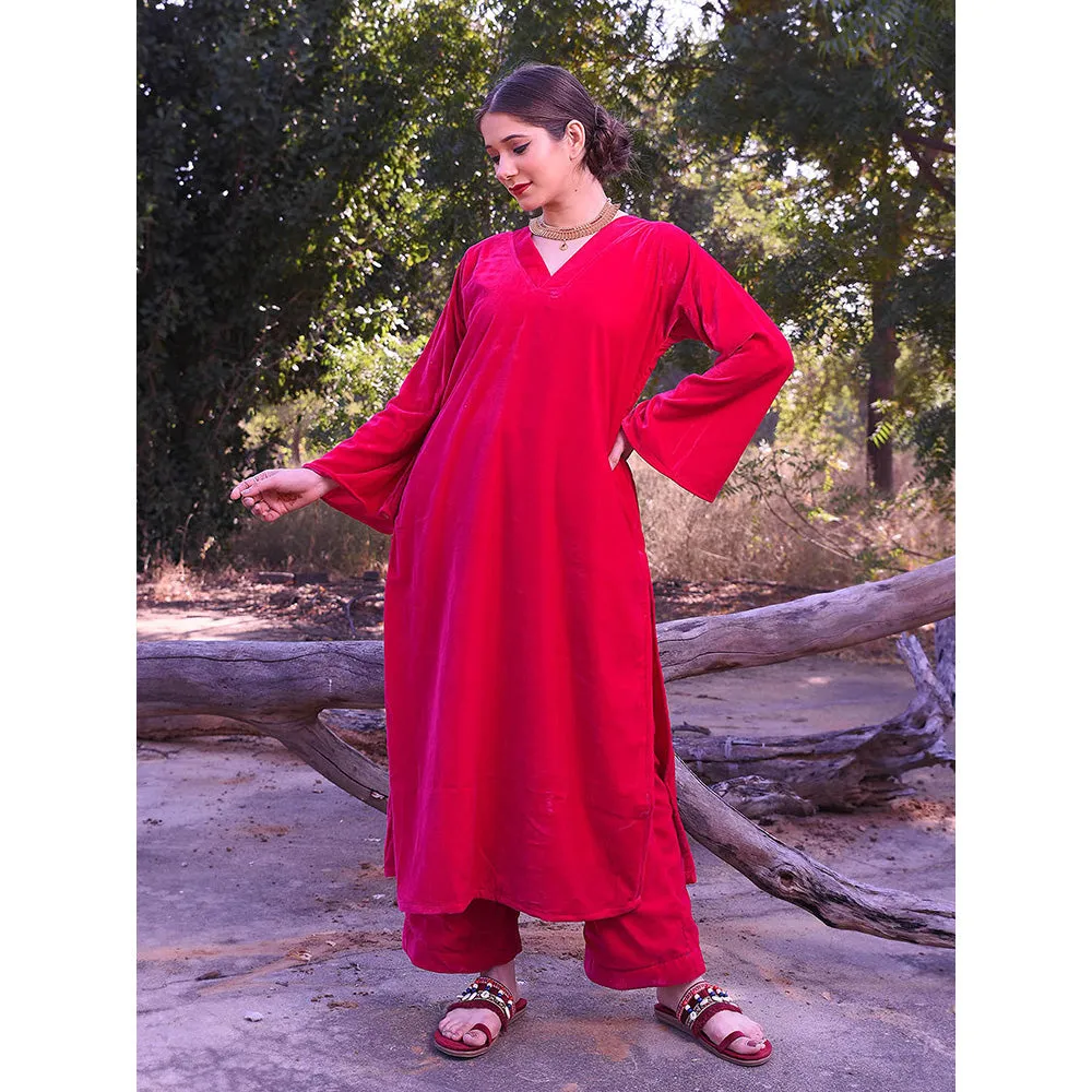 DIMPLE DESIGN STUDIO Rani Velvet Suit (Set of 3)