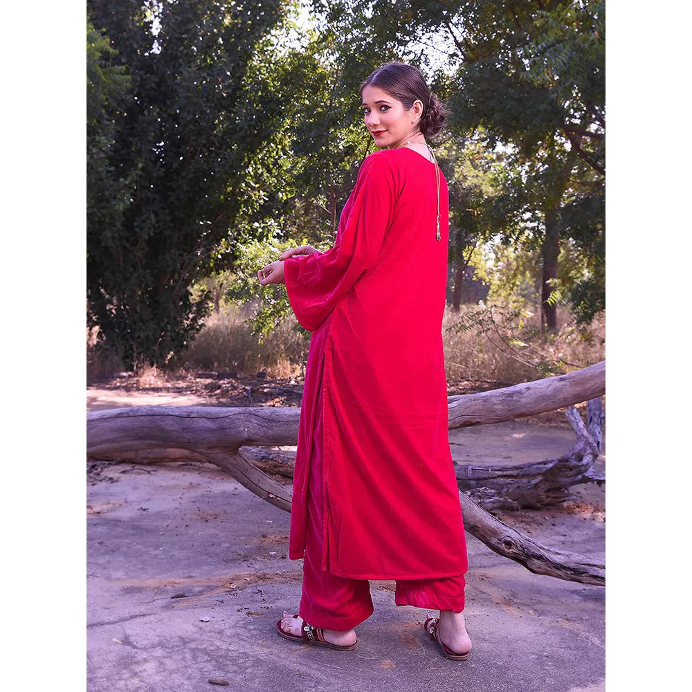 DIMPLE DESIGN STUDIO Rani Velvet Suit (Set of 3)