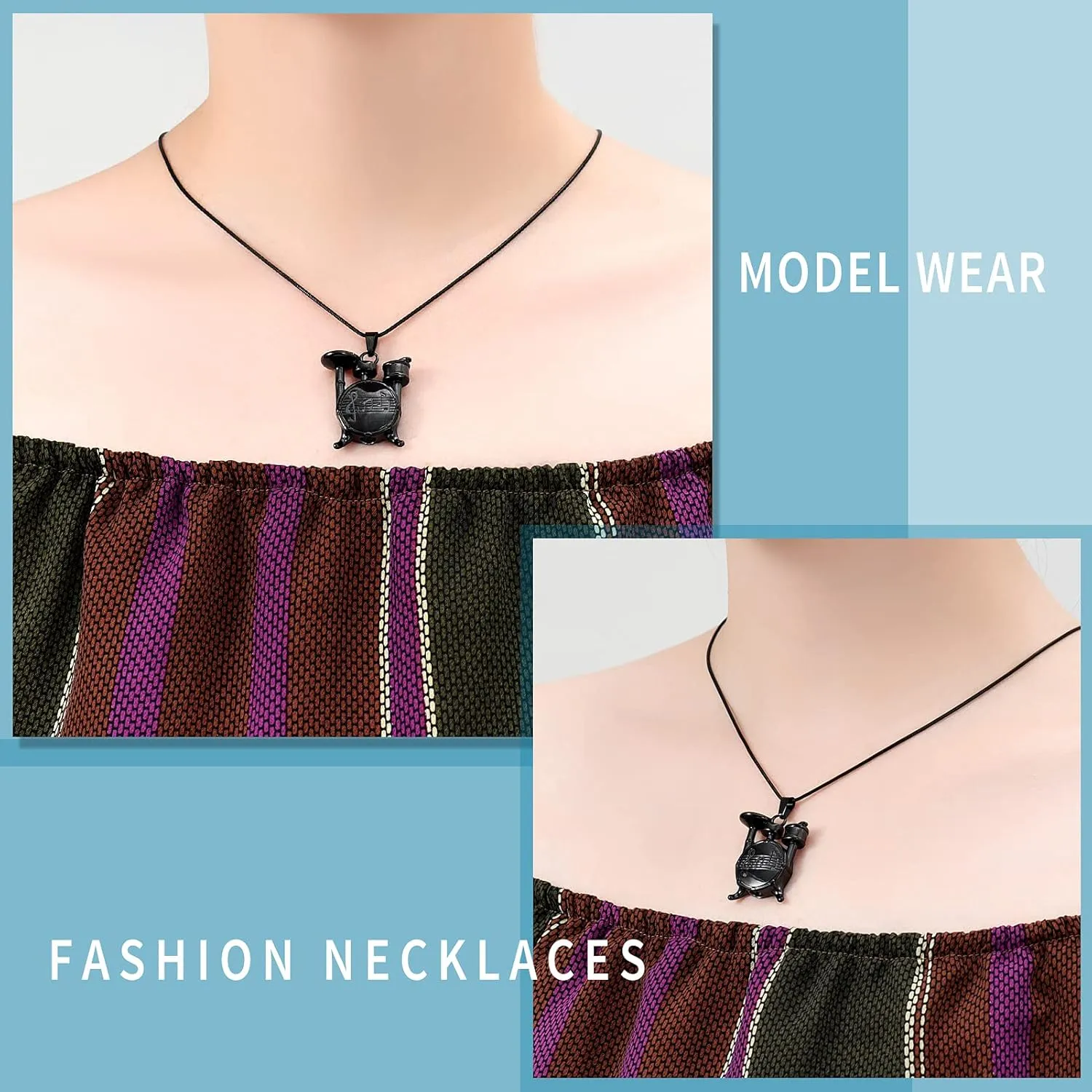 Drum Urn Necklace for Ashes Music Cremation Jewelry for Women Men Stainless Steel Memorial Necklaces Ash Holder for Human Pets Keepsake Jewelry for Loved Ones with Fill Tool
