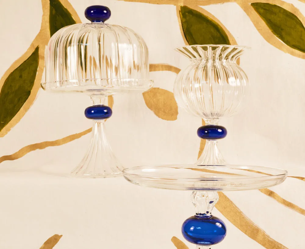 Eleanor Cake Stand and Dome in Clear, Small 19cm