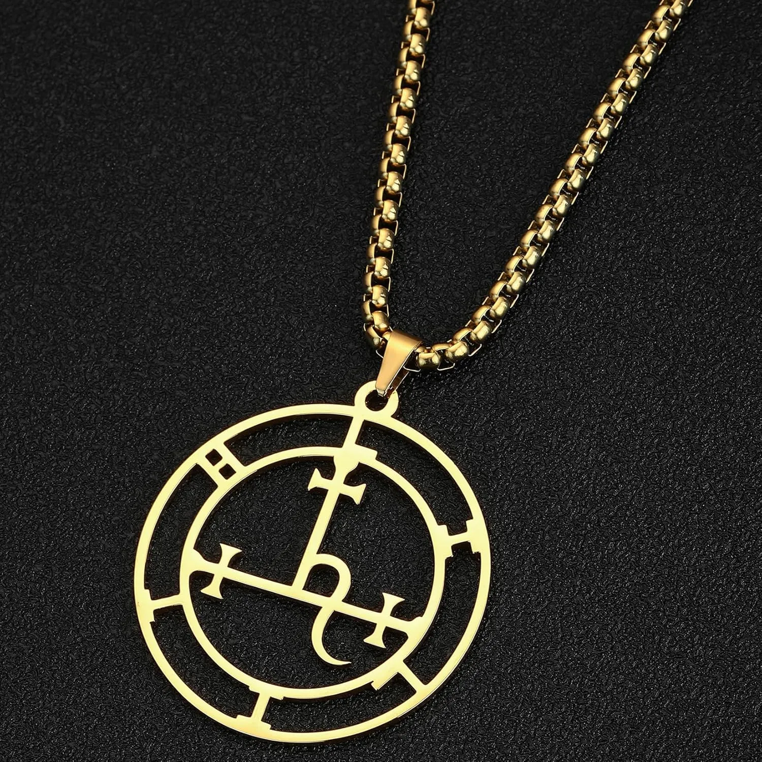 EUEAVAN Sigil of Lilith Necklace for Women Men Hecate Gothic Lilith Goddess Sigil Pendant Lucifer Sign Mythology Pagan Jewelry Gift