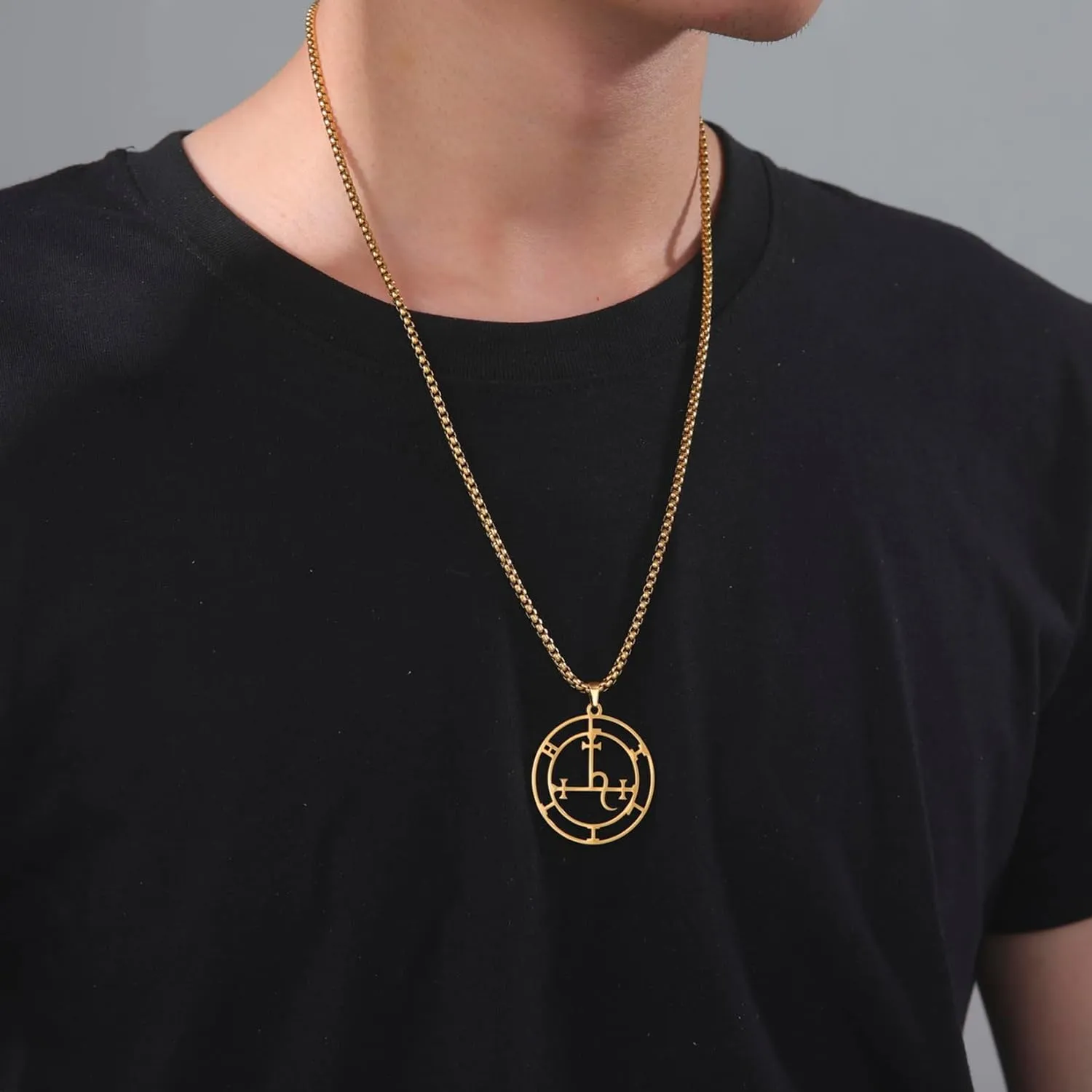 EUEAVAN Sigil of Lilith Necklace for Women Men Hecate Gothic Lilith Goddess Sigil Pendant Lucifer Sign Mythology Pagan Jewelry Gift