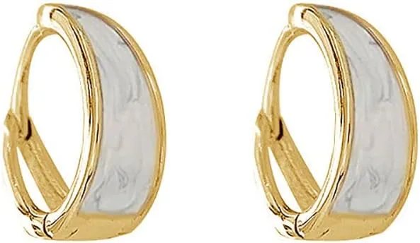 Fashion Cartilage Tiny Hoop Earrings for Women Teen Girls 925 Sterling Silver Enamel Tragus Small Huggie Hoops Earring Sleeper Cuffs Dainty 10mm Jewelry Gifts Hypoallergenic for Everyday
