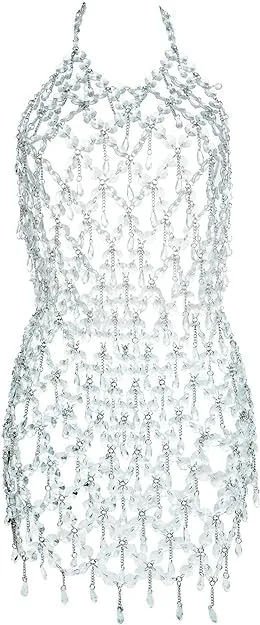 Fashion Crystal Body Chain Dress Layered Waist Belly Chain Skirt Festival Jewelry for Women Masqueradefor and Girls
