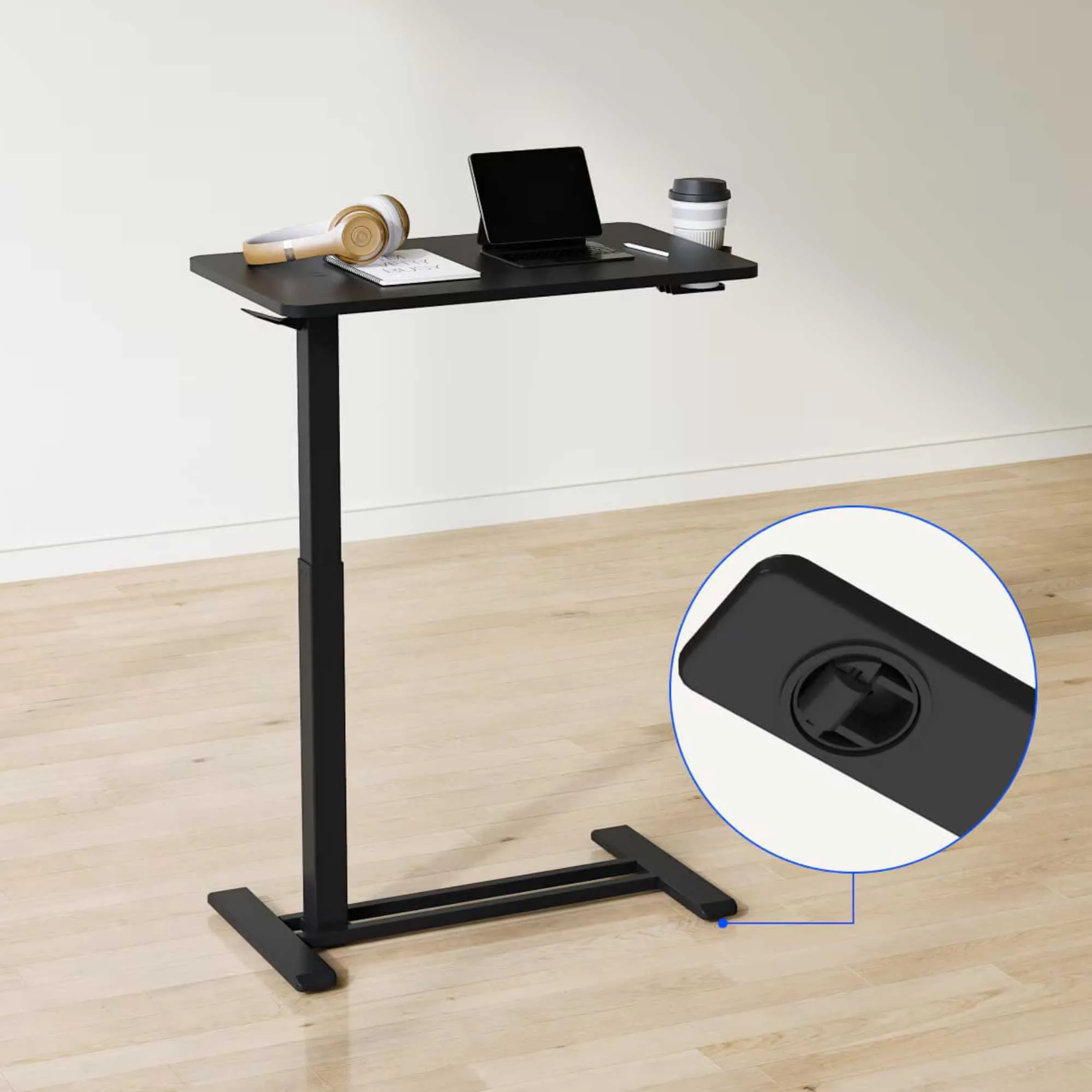 FlexiSpot height adjustable side table, Black