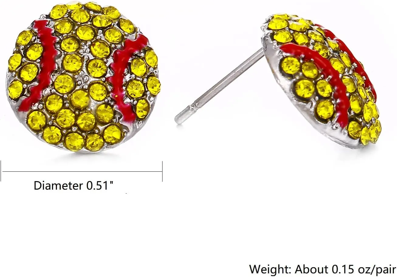 Football Earrings, Basketball Soccer Volleyball Baseball Sports Jewelry for Women