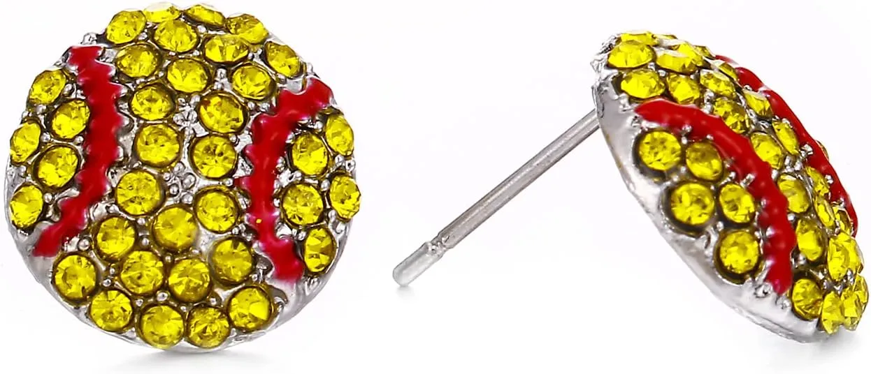 Football Earrings, Basketball Soccer Volleyball Baseball Sports Jewelry for Women