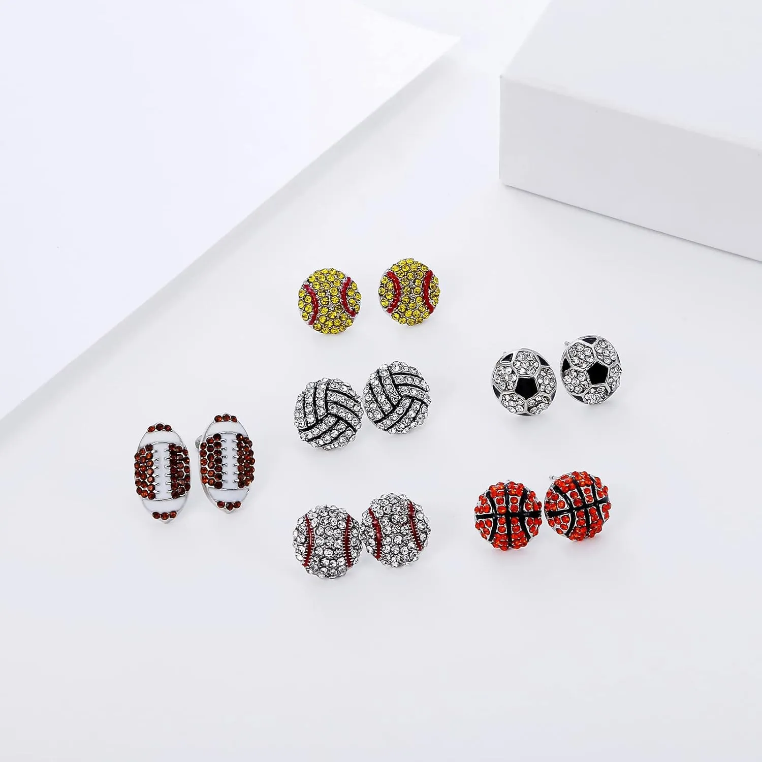 Football Earrings, Basketball Soccer Volleyball Baseball Sports Jewelry for Women