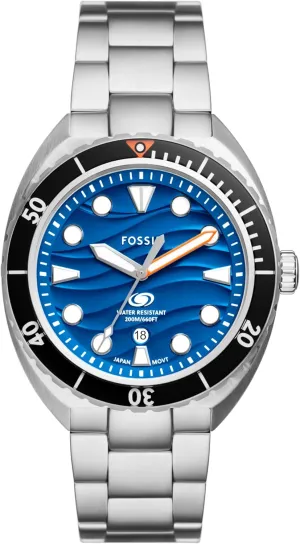 Fossil Men's Breaker Quartz Stainless Steel Three-Hand Silicone Strap Watch