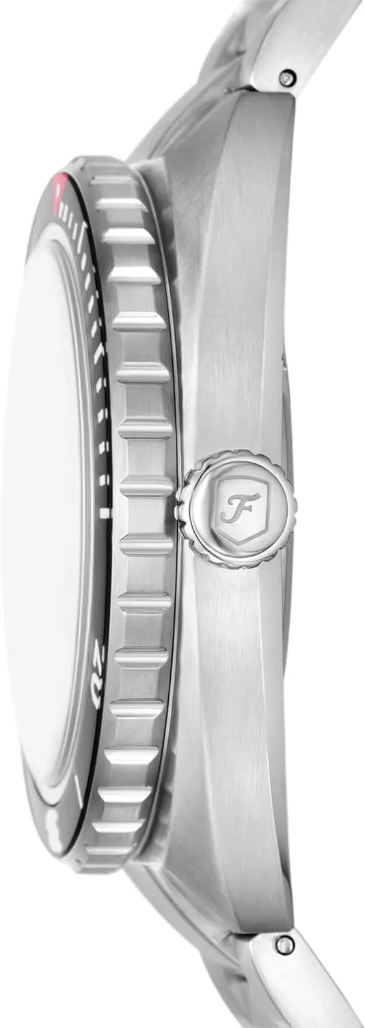 Fossil Men's Breaker Quartz Stainless Steel Three-Hand Silicone Strap Watch