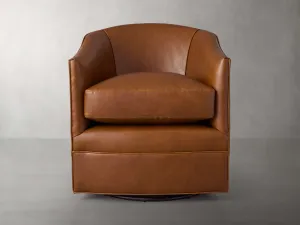 Giles Faux Leather Swivel Chair