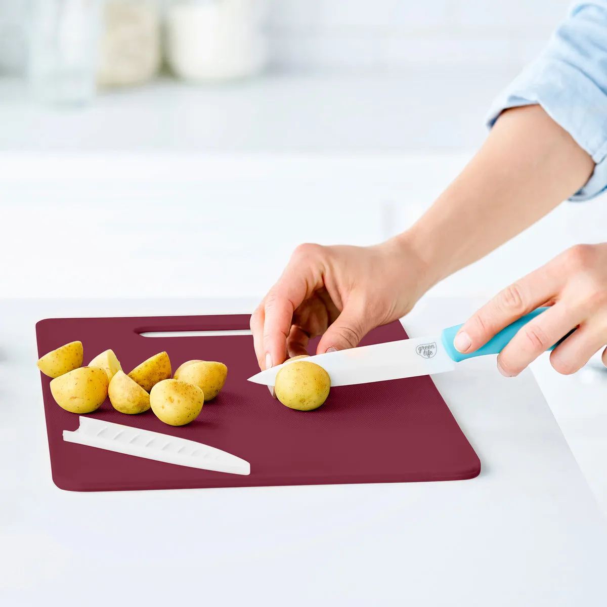 GreenLife Cutting Board Set | Red