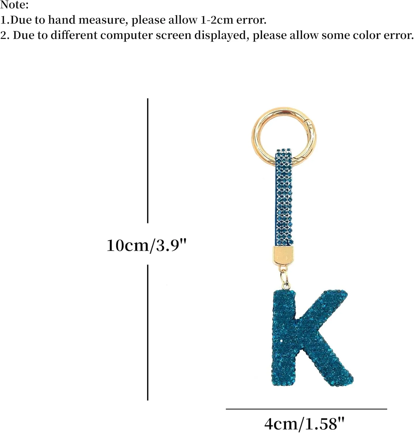 Grey Initial Letter Keychain Gift for Women Girls Bling Sparkly Cute Backpack Car Key Accessories