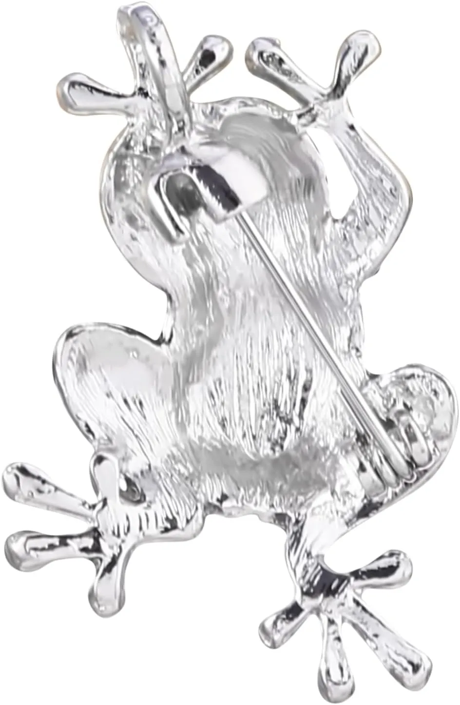Guoshang Women Crystal Cute Frog Brooch Pin Rhinestone Lapel Pin for Coats Jackets Sweaters Accessories