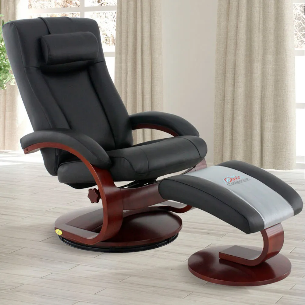 Hamilton Recliner And Ottoman With Pillow