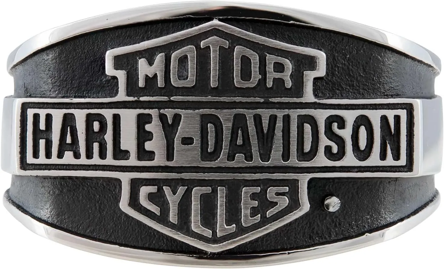 Harley-Davidson Men's Vintage Bar & Shield Signet Ring, Stainless Steel