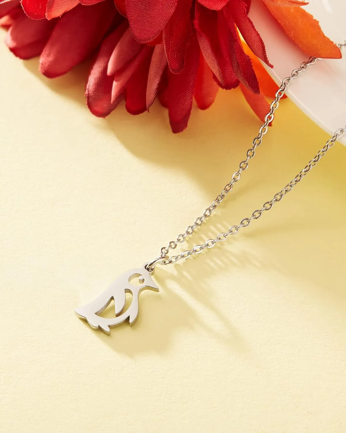 HOFOYA Animal Lover Charm Pendant Necklace Stainless Steel Jewelry Gifts for Women Teens,Lovely Spirit Pet Necklace Gifts for Family or Friendship.