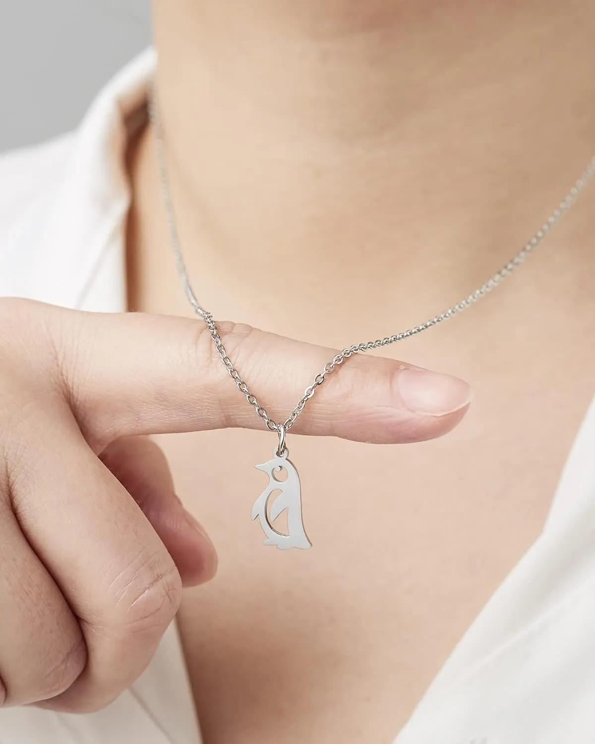 HOFOYA Animal Lover Charm Pendant Necklace Stainless Steel Jewelry Gifts for Women Teens,Lovely Spirit Pet Necklace Gifts for Family or Friendship.