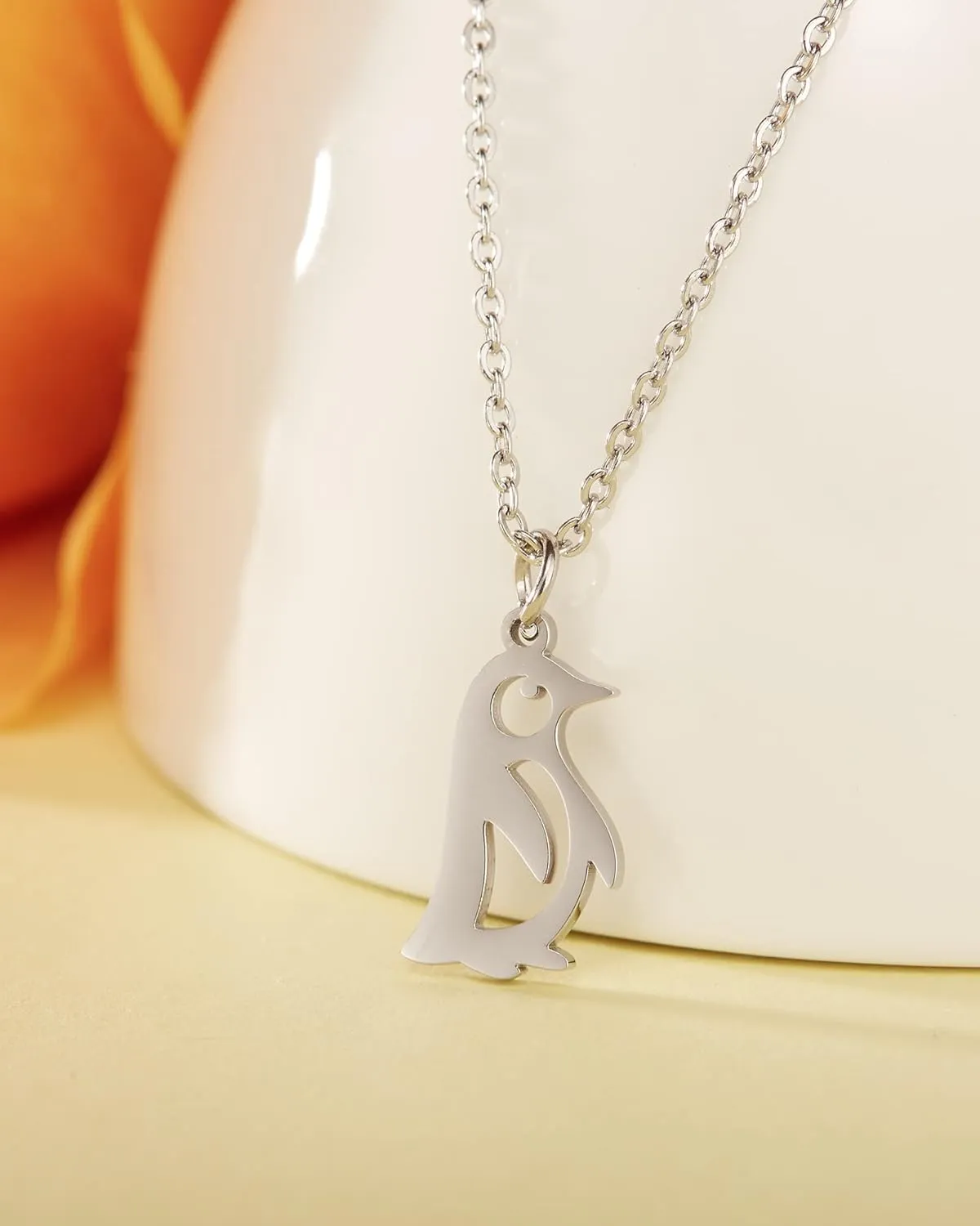 HOFOYA Animal Lover Charm Pendant Necklace Stainless Steel Jewelry Gifts for Women Teens,Lovely Spirit Pet Necklace Gifts for Family or Friendship.