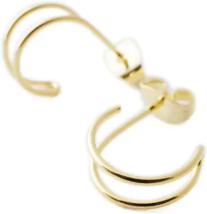 HONEYCAT Double Hoop Hug Earrings | Minimalist, Delicate Jewelry