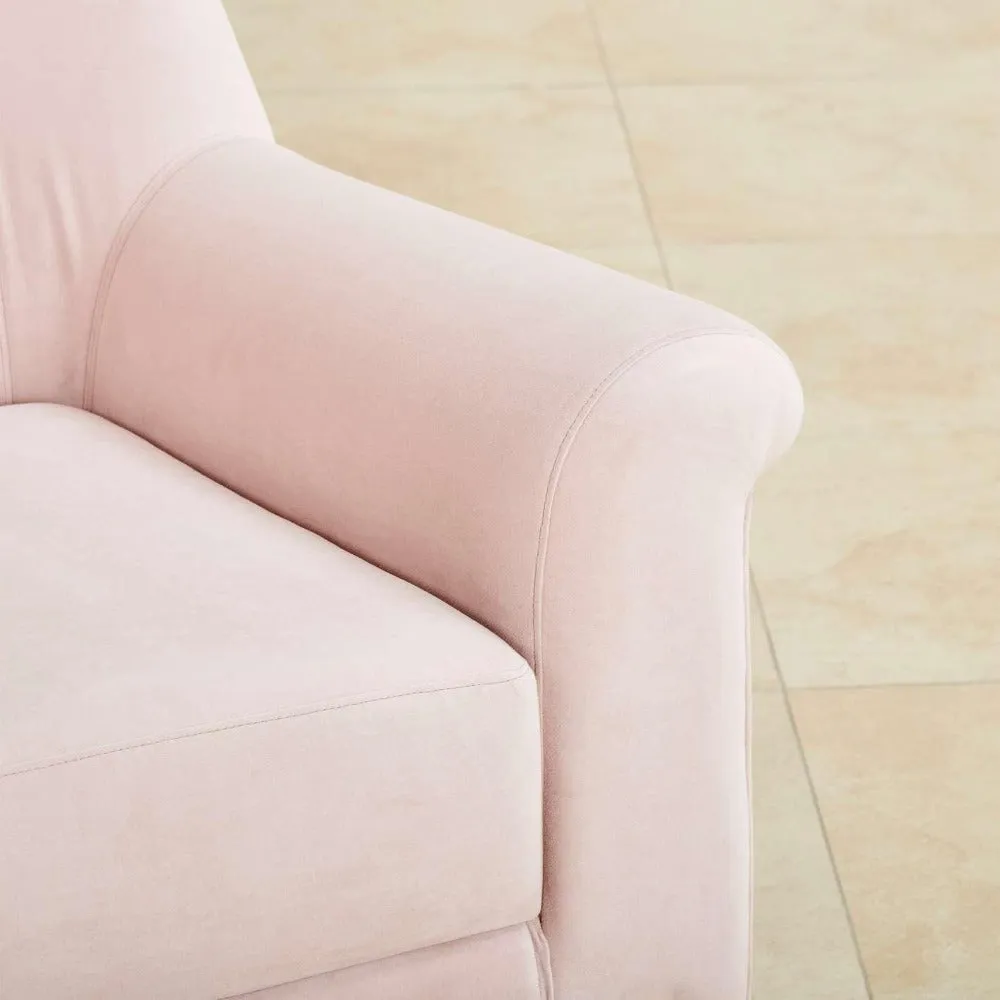 Inox Kings-well Barrel Accent Chair in Pink