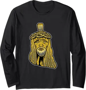 Jesus Piece shirt, Vintage Rap, Jesus pendant hip-hop chain Long Sleeve T-Shirt