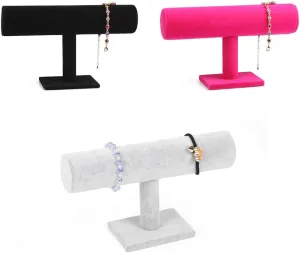 Jewelry Holder Stand,Necklace Bracelet Holder,T-Bar Bracelet Watch Holder,Gift for Wife, Girl Friend, Family(3 Colors)