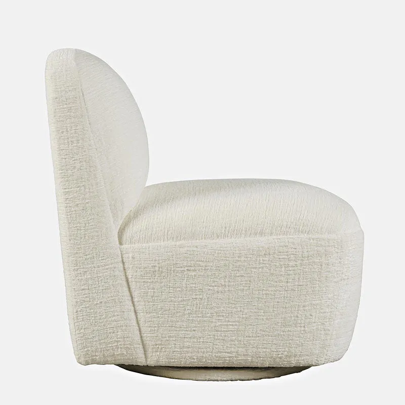 Josie Swivel Accent Chair in Mink or Snow