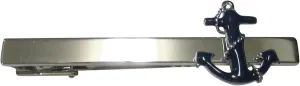 Kiola Designs Blue Toned Textured Nautical Anchor Tie Clip