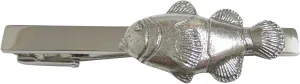Kiola Designs Silver Toned Textured Clownfish Square Tie Clip