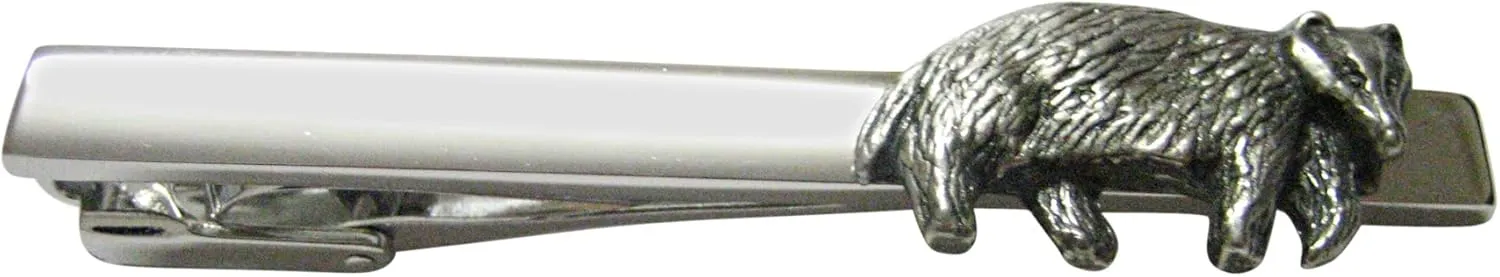 Kiola Designs Textured Badger Square Tie Clip