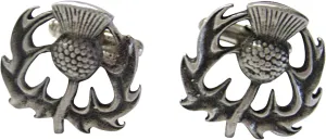 Kiola Designs Textured Scottish Thistle Cufflinks