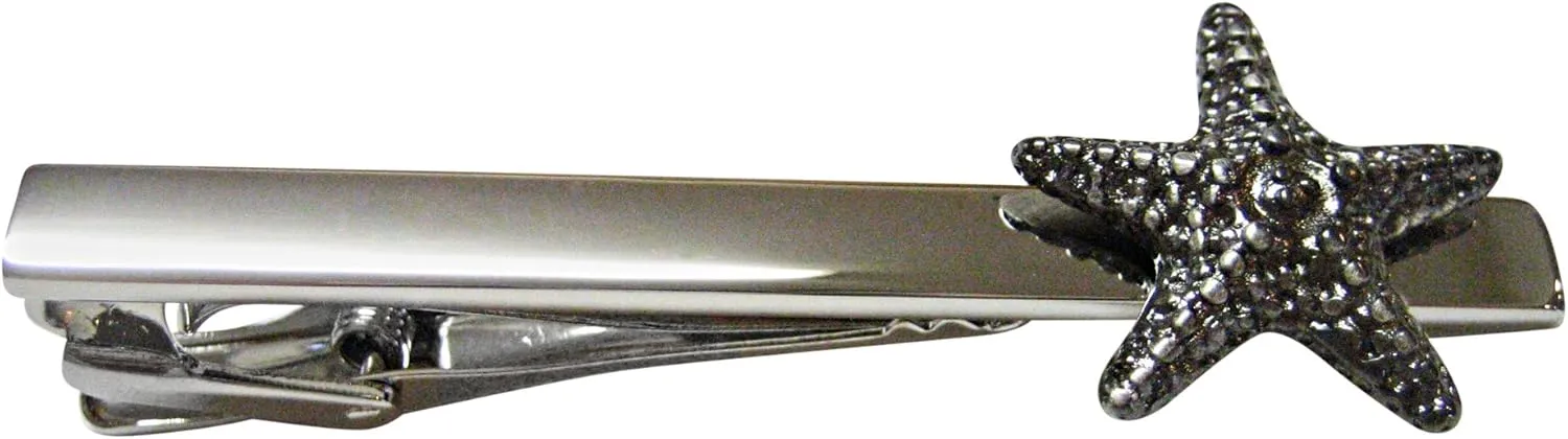 Kiola Designs Textured Starfish Square Tie Clip