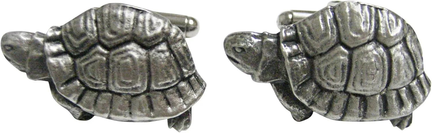 Kiola Designs Textured Turtle Tortoise Pendant Cufflinks