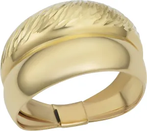 Kooljewelry 10k Yellow Gold Diamond-cut Polished Double Band Ring (size 5, 6, 7, 8 or 9)