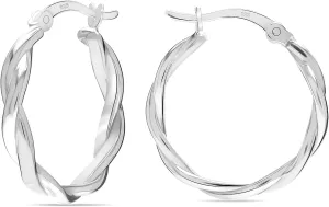 LeCalla 925 Sterling Silver Hoop Earrings | Lightweight Click-Top Gold Plated Anchor Infinity Earrings for Women