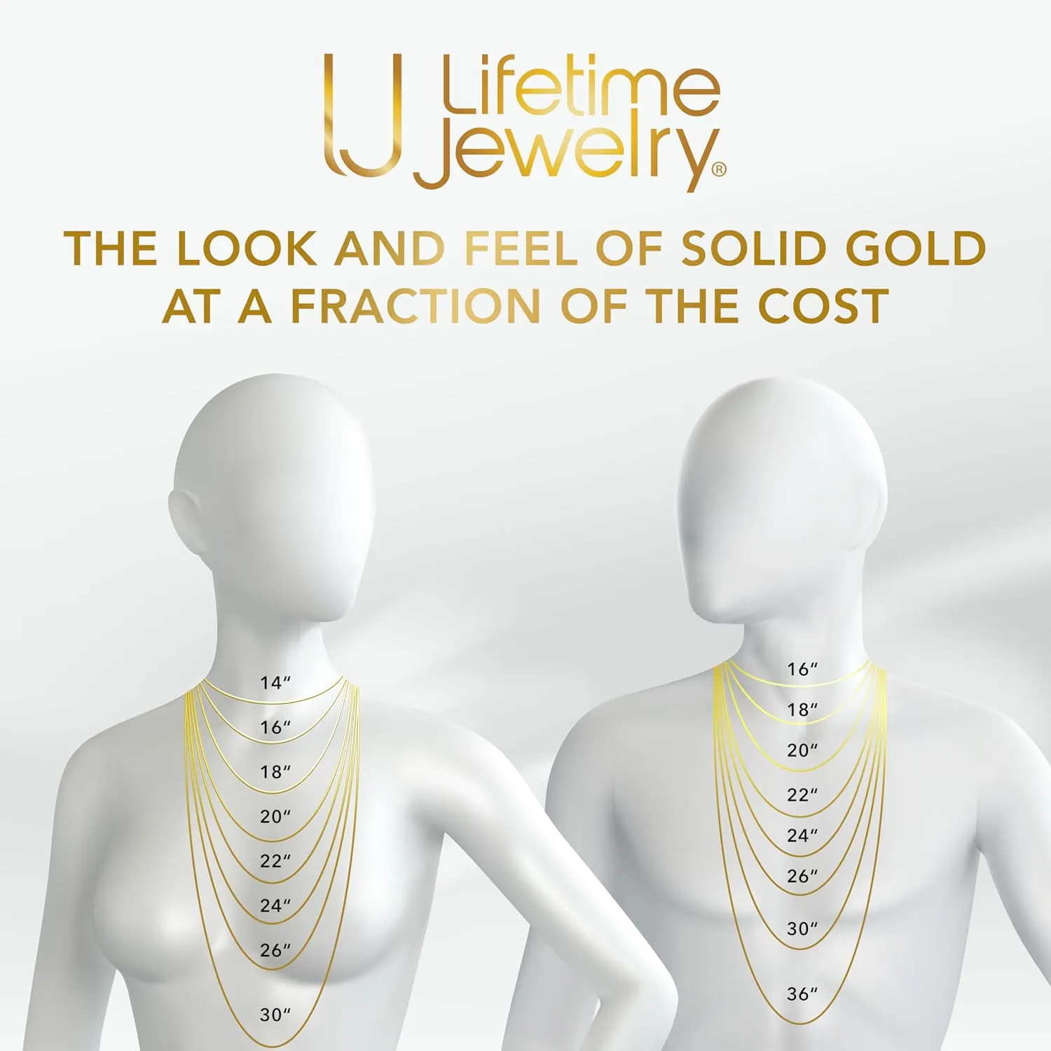 LIFETIME JEWELRY 7mm Figaro Chain Necklace Diamond Cut 24k Real Gold Plated