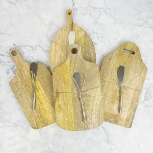 Mango Wood Board with Knife