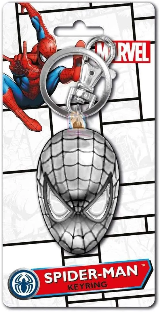 Marvel Spider-Man Head Pewter Key Ring