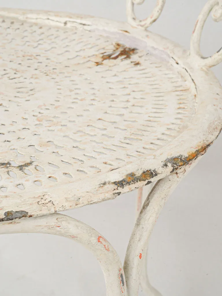 Mid-Century Wrought Iron Chairs with Low  Backrests, 22½"