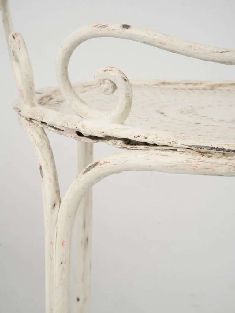 Mid-Century Wrought Iron Chairs with Low  Backrests, 22½"