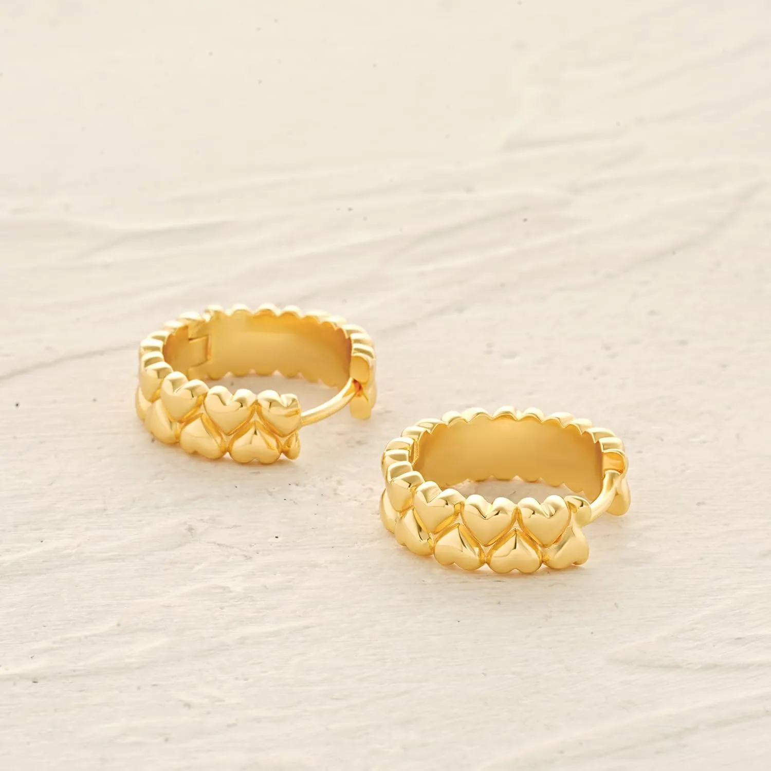 MYEARS Women Earrings Gold Huggie 14K Gold Plated Small Simple Hypoallergenic Everyday Jewelry