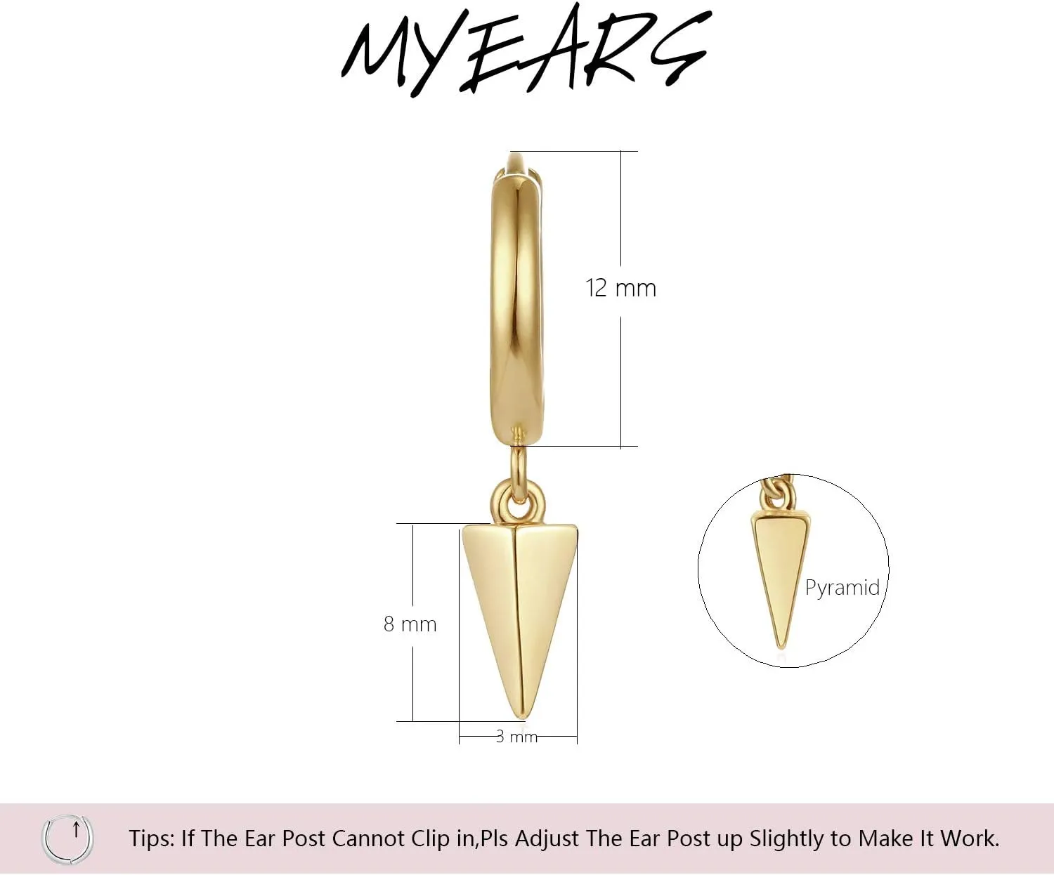 MYEARS Women Earrings Gold Huggie Hoop Dangle Drop 14K Gold Plated Small Simple Hypoallergenic Everyday Jewelry