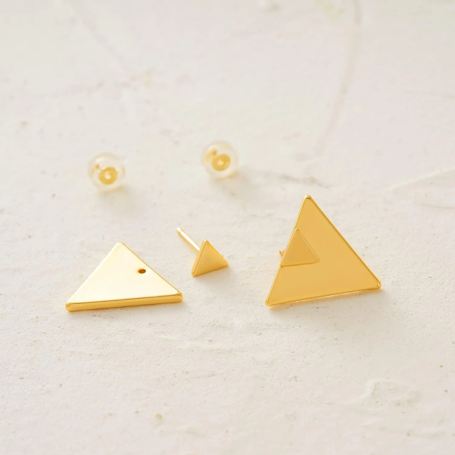MYEARS Women Earrings Gold Stud 14K Gold Filled Small Simple Handmade Hypoallergenic Everyday Jewelry