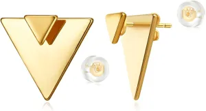 MYEARS Women Earrings Gold Stud 14K Gold Filled Small Simple Handmade Hypoallergenic Everyday Jewelry