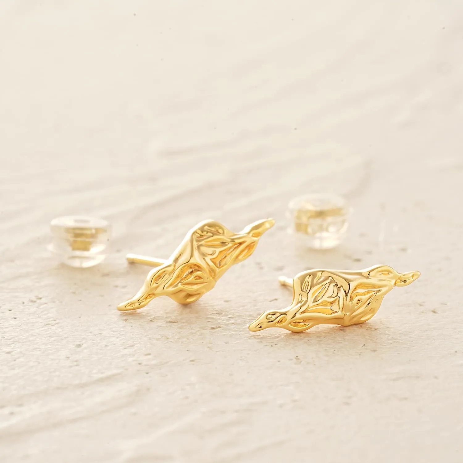 MYEARS Women Earrings Gold Stud 14K Gold Plated Small Simple Hypoallergenic Everyday Jewelry