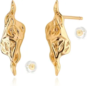 MYEARS Women Earrings Gold Stud 14K Gold Plated Small Simple Hypoallergenic Everyday Jewelry