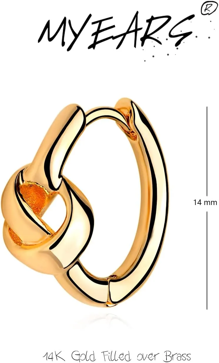MYEARS Women Gold Huggie Hoop Earrings Cubic Zirconia 14K Gold Plated Small Simple Hypoallergenic Everyday Jewelry