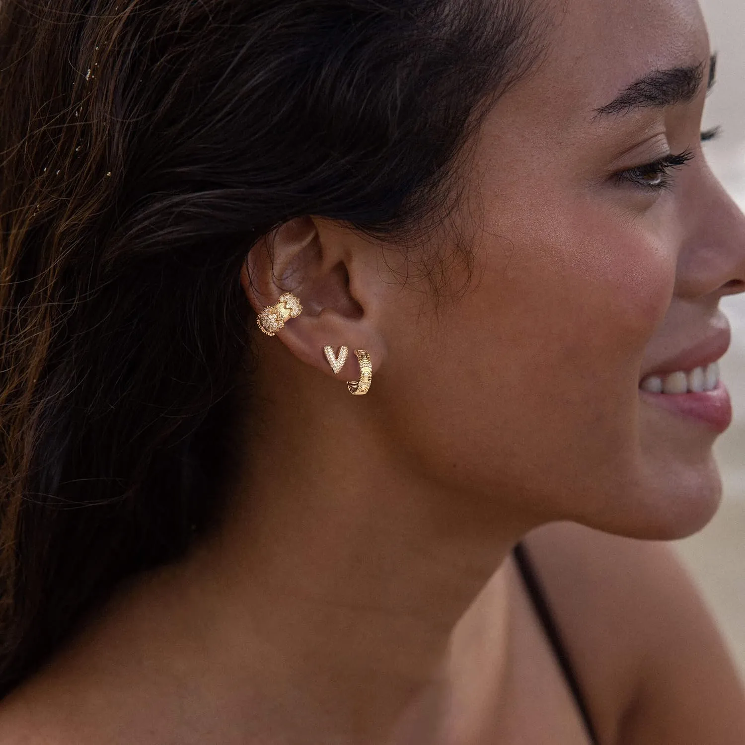 MYEARS Women Heart Earrings Gold Stud 14K Gold Filled Small Simple Hypoallergenic Everyday Valentine's Day Gift Jewelry